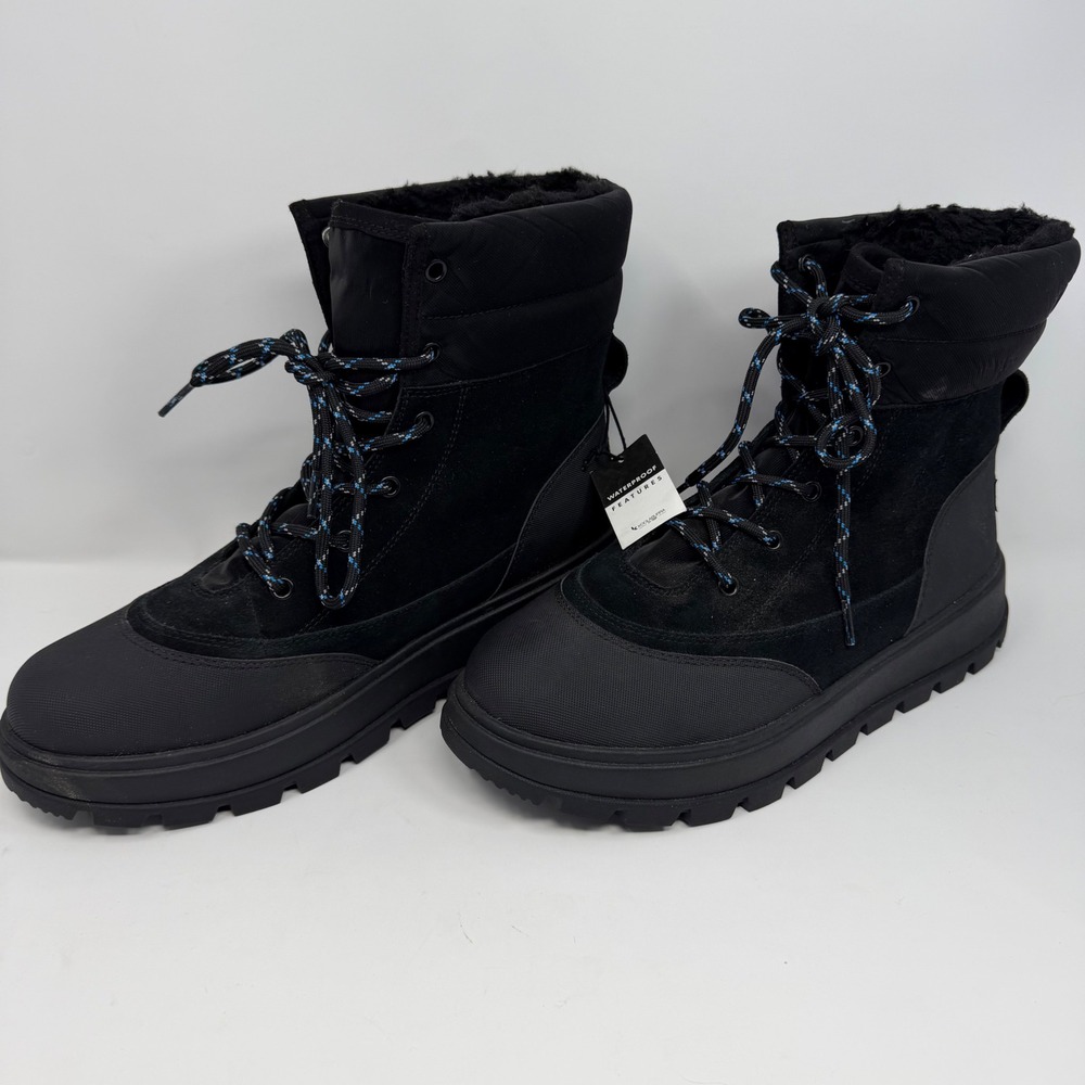 Koolaburra‎ by UGG Tipton Men's Waterproof Black Suede Boots 1164210 Size 12